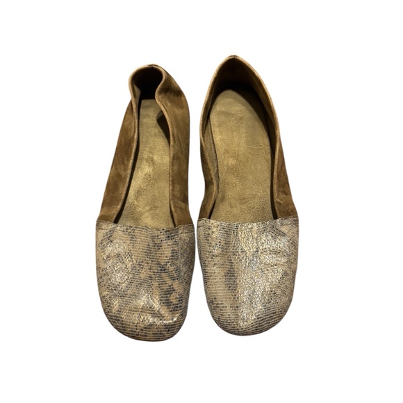 Aerosoles Mr Softee Casual Flat in Brown and Gold Size 8.5 - Picture 1 of 7
